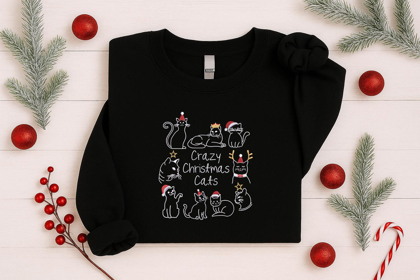 Crazy Christmas Cats Sweater