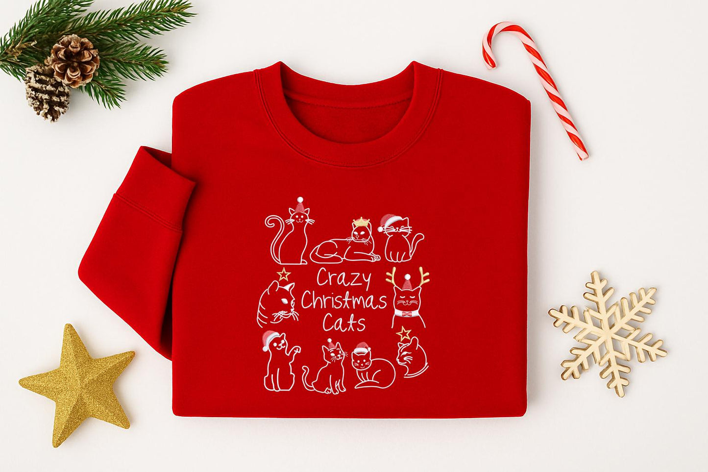 Crazy Christmas Cats Sweater