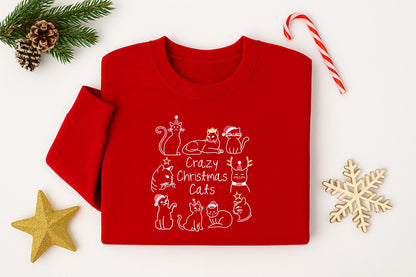 Crazy Christmas Cats Sweater