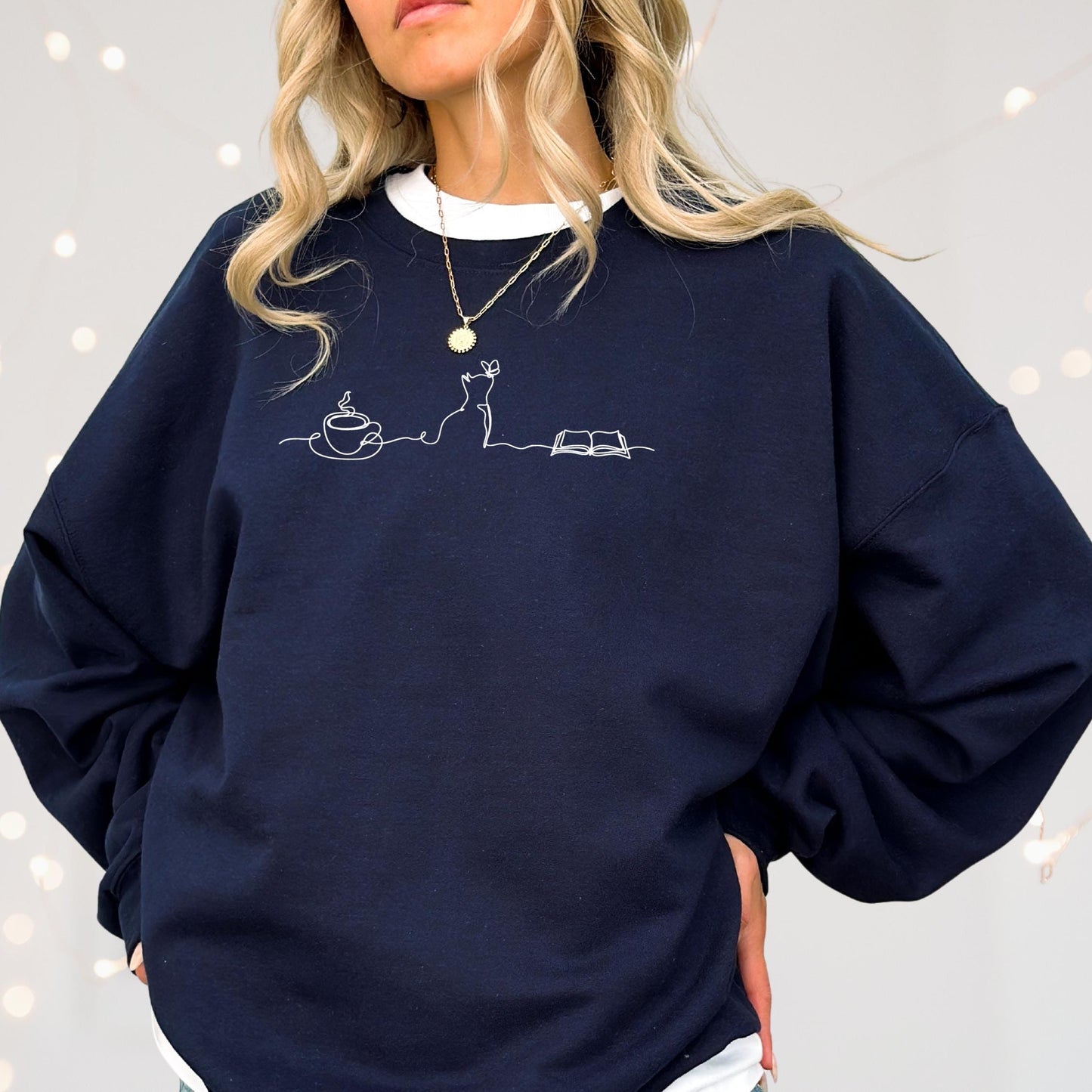 Coffee & Cats Sweater V12