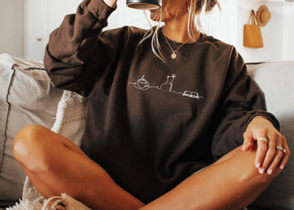 Coffee & Cats Sweater V12