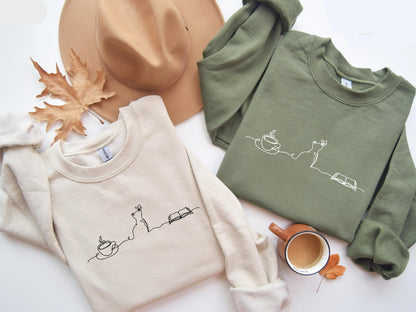 Coffee & Cats Sweater V12