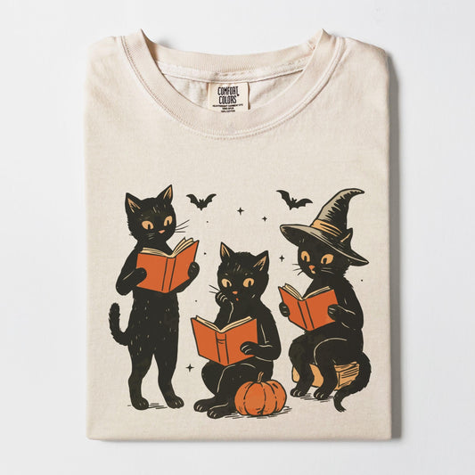 Spooky Cat Book Tee