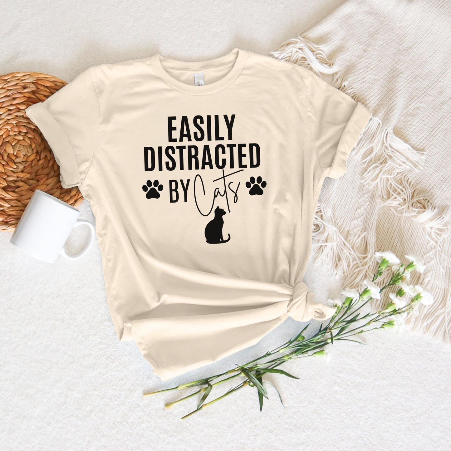 Easily Distracted By Cats T-Shirt 9