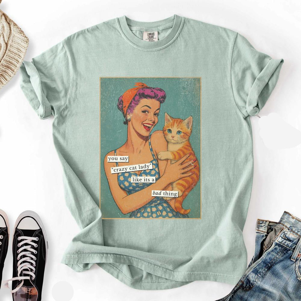 Funny Vintage Cat Tee