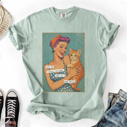 Funny Vintage Cat Tee