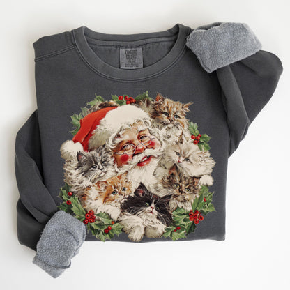 Santa Christmas Cat Sweater