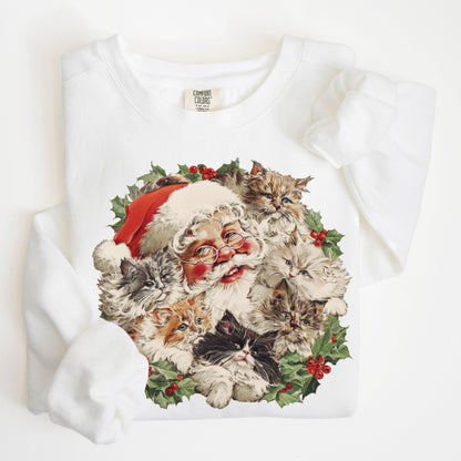 Santa Christmas Cat Sweater