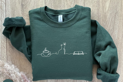 Coffee & Cats Sweater V12