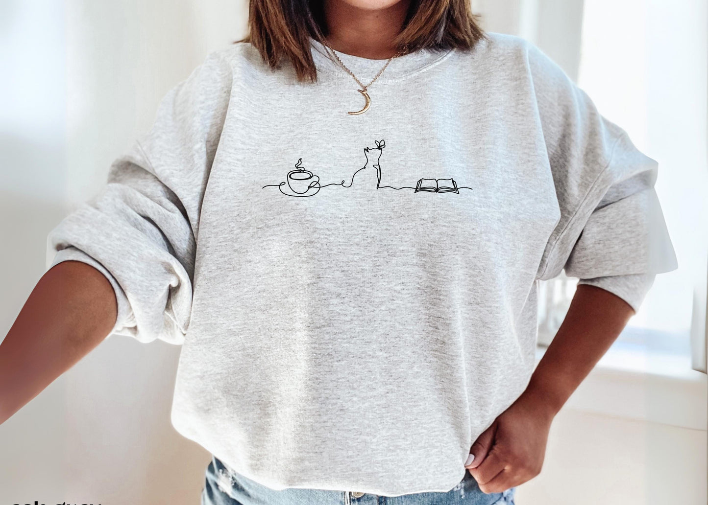 Coffee & Cats Sweater V12