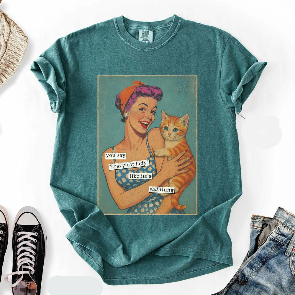 Funny Vintage Cat Tee