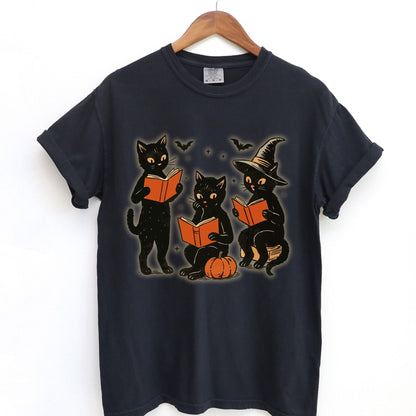 Spooky Cat Book Tee