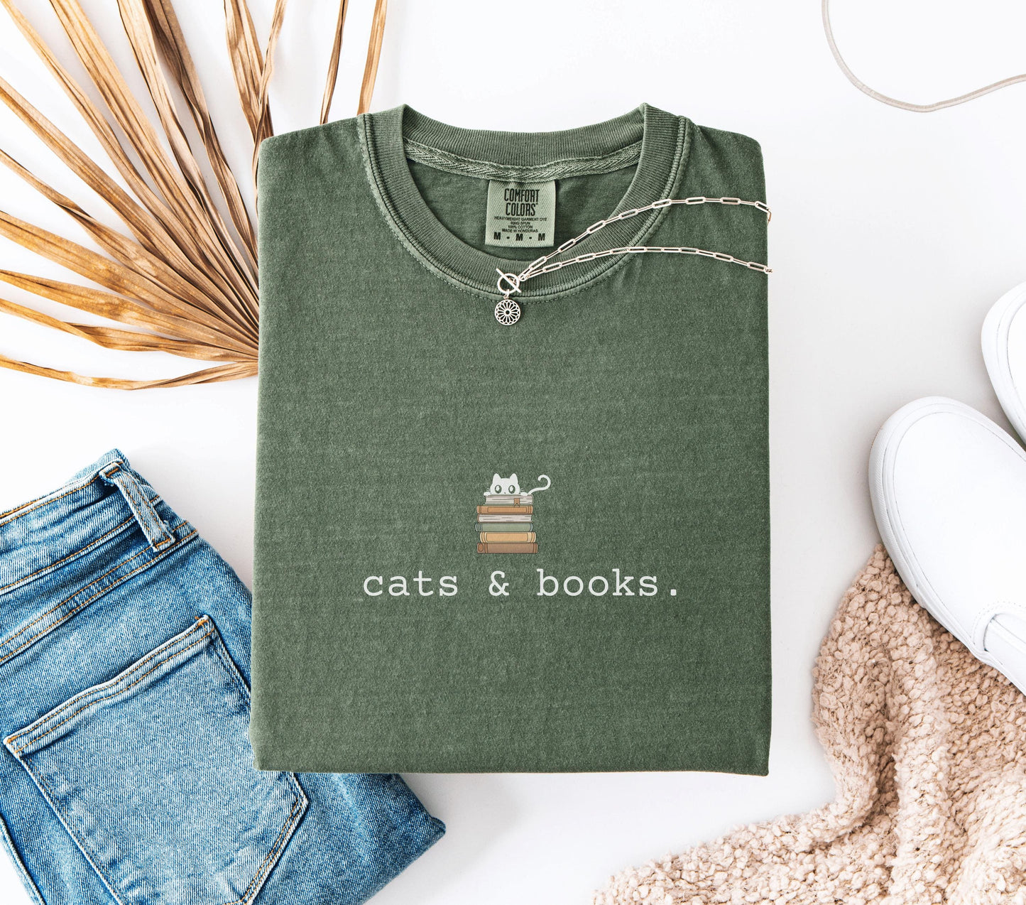 Cats & Books Shirt V4