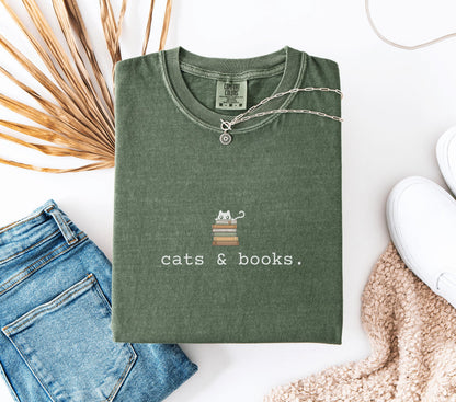 Cats & Books Shirt V4