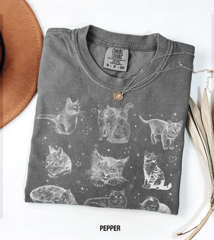 Cats 90s Vintage Style Tee