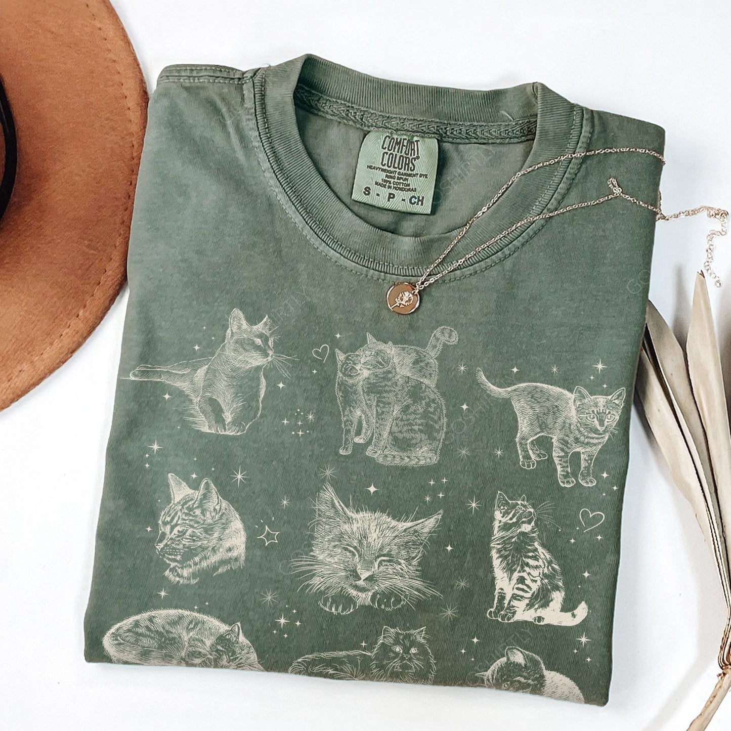 Cats 90s Vintage Style Tee