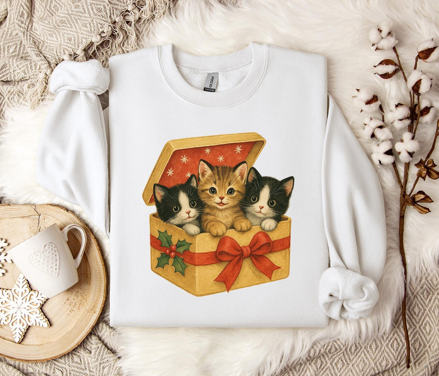 Cute Cat Christmas Sweater V3
