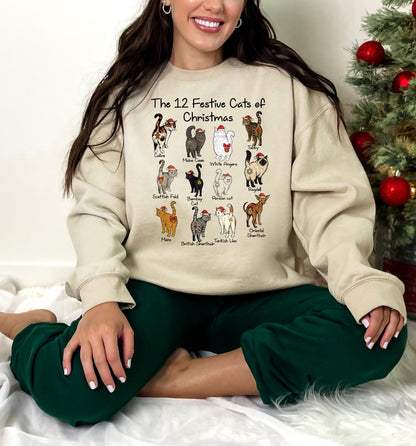 12 Cats Of Christmas Sweater