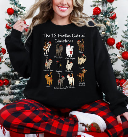 12 Cats Of Christmas Sweater