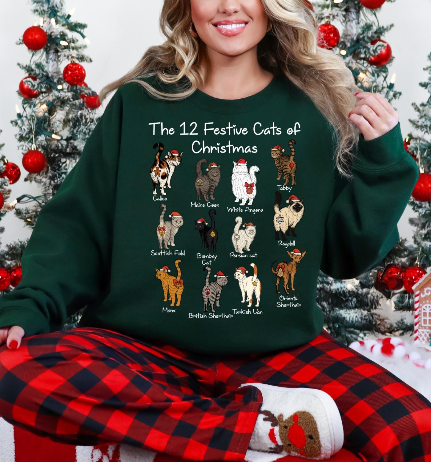 12 Cats Of Christmas Sweater