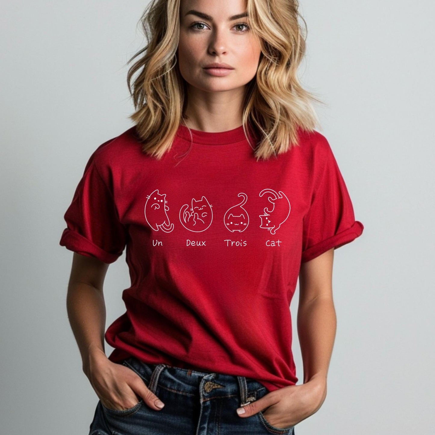 Un Deux Trois Cat Tee V9
