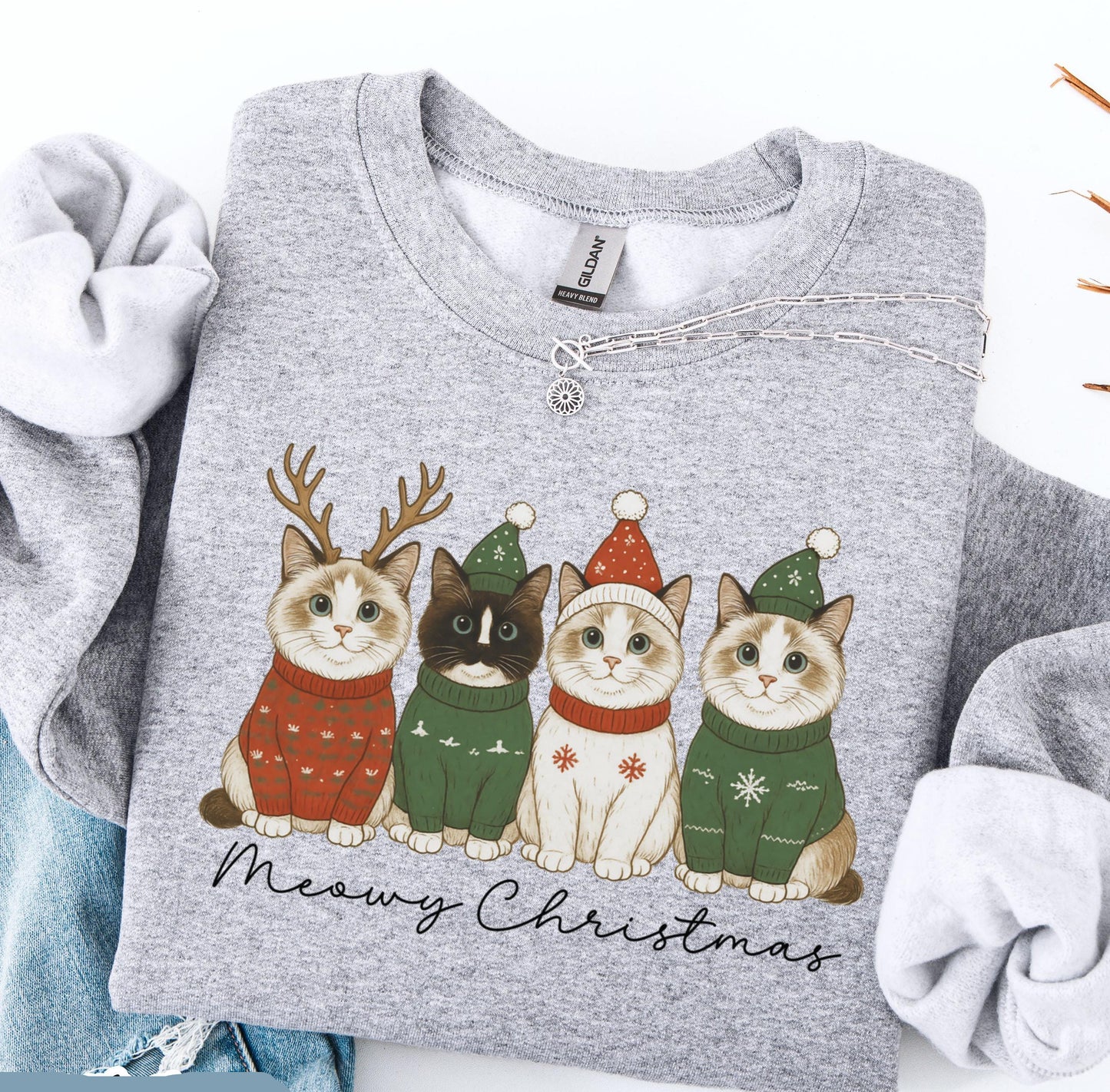 Meowy Christmas Sweater V12