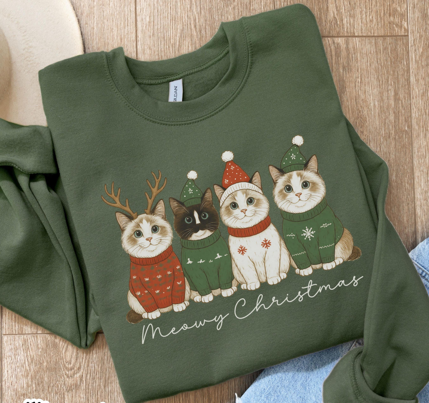 Meowy Christmas Sweater V12