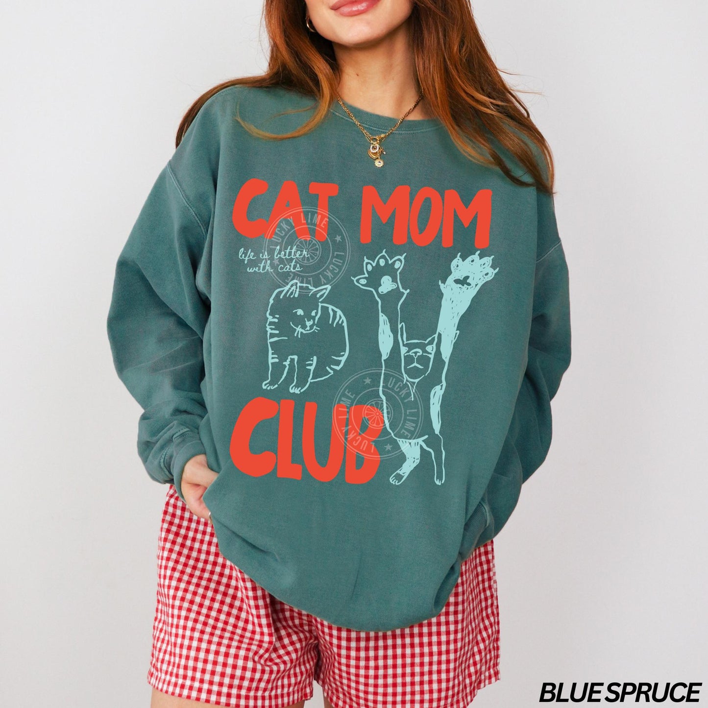 Retro Cat Mom Sweatshirt