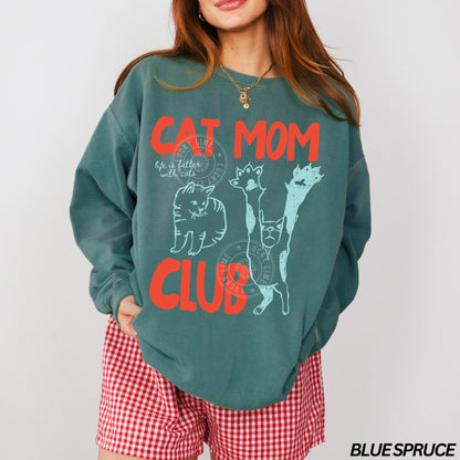 Retro Cat Mom Sweatshirt