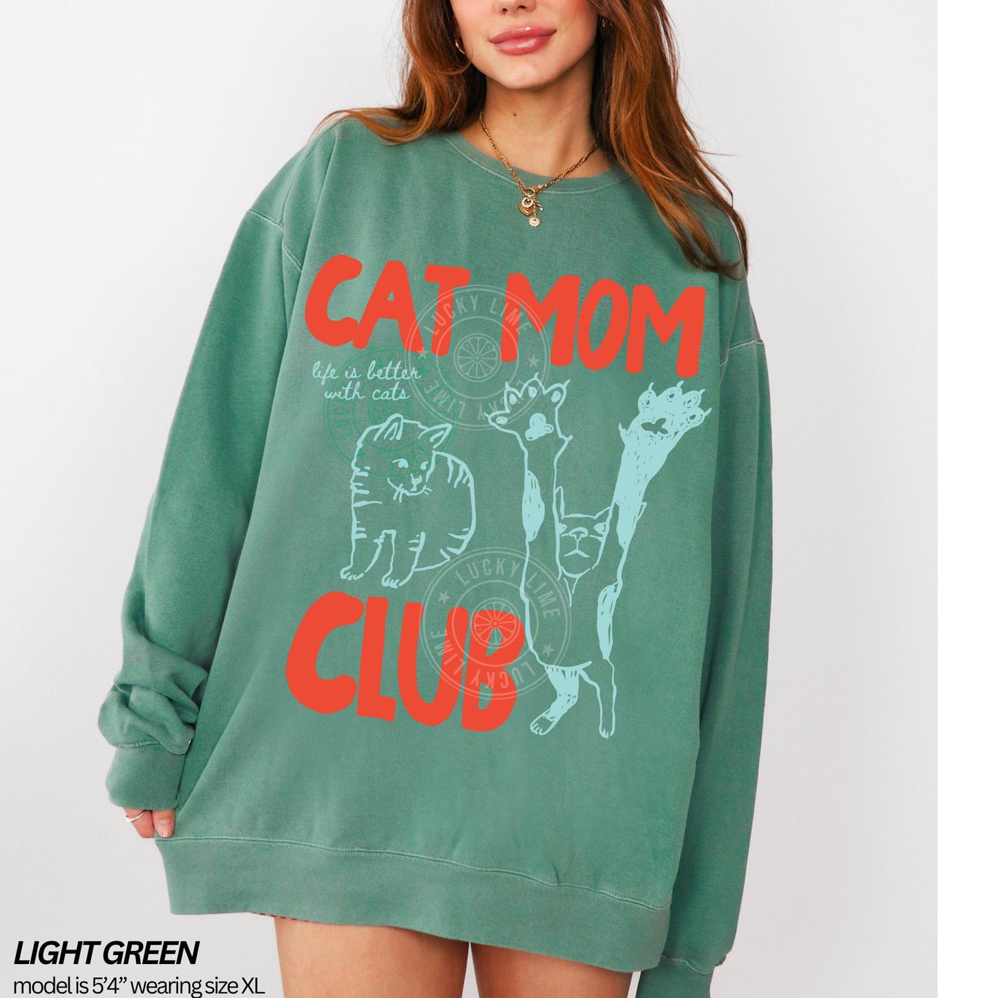 Retro Cat Mom Sweatshirt