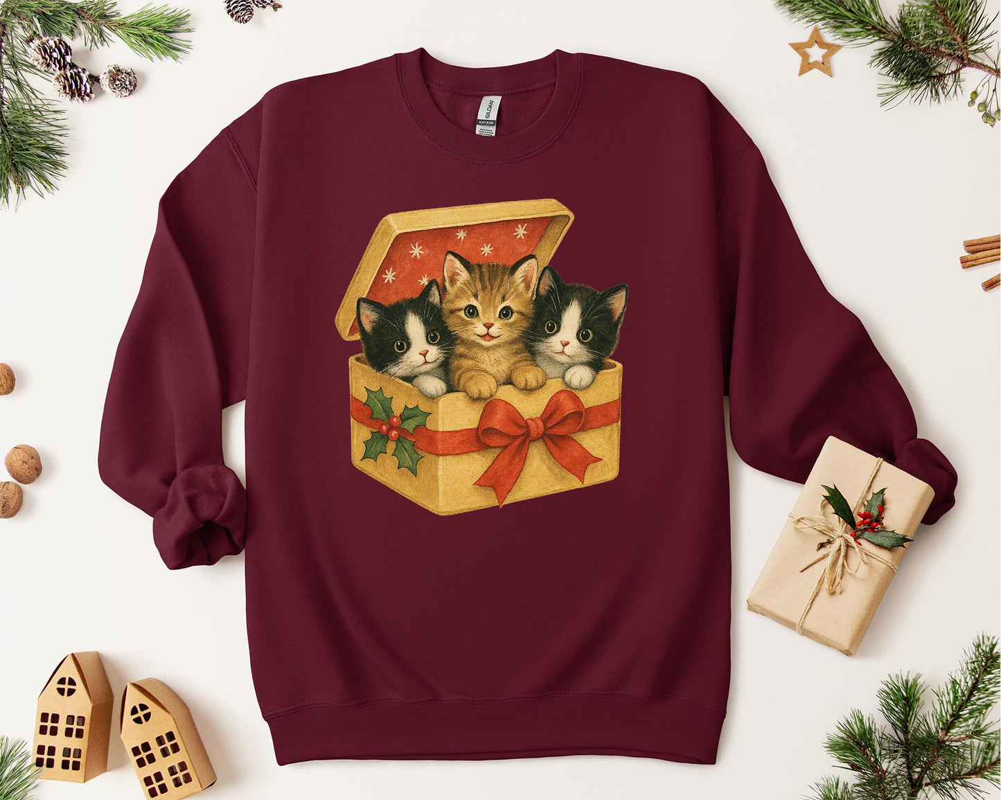 Cute Cat Christmas Sweater V3