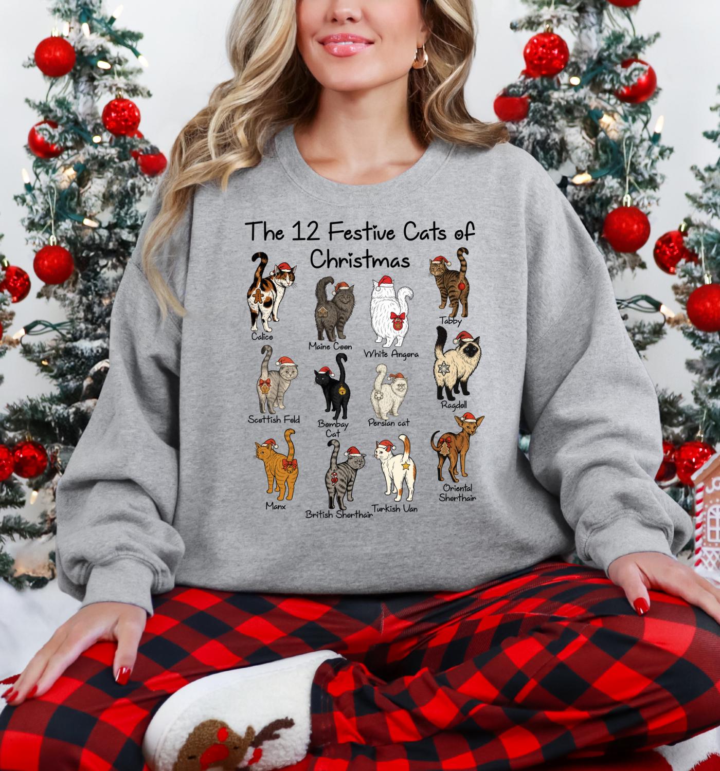 12 Cats Of Christmas Sweater