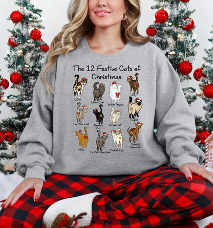 12 Cats Of Christmas Sweater