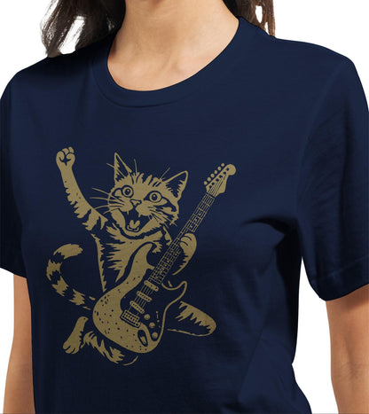 Cat Playing Guitar T-Shirt