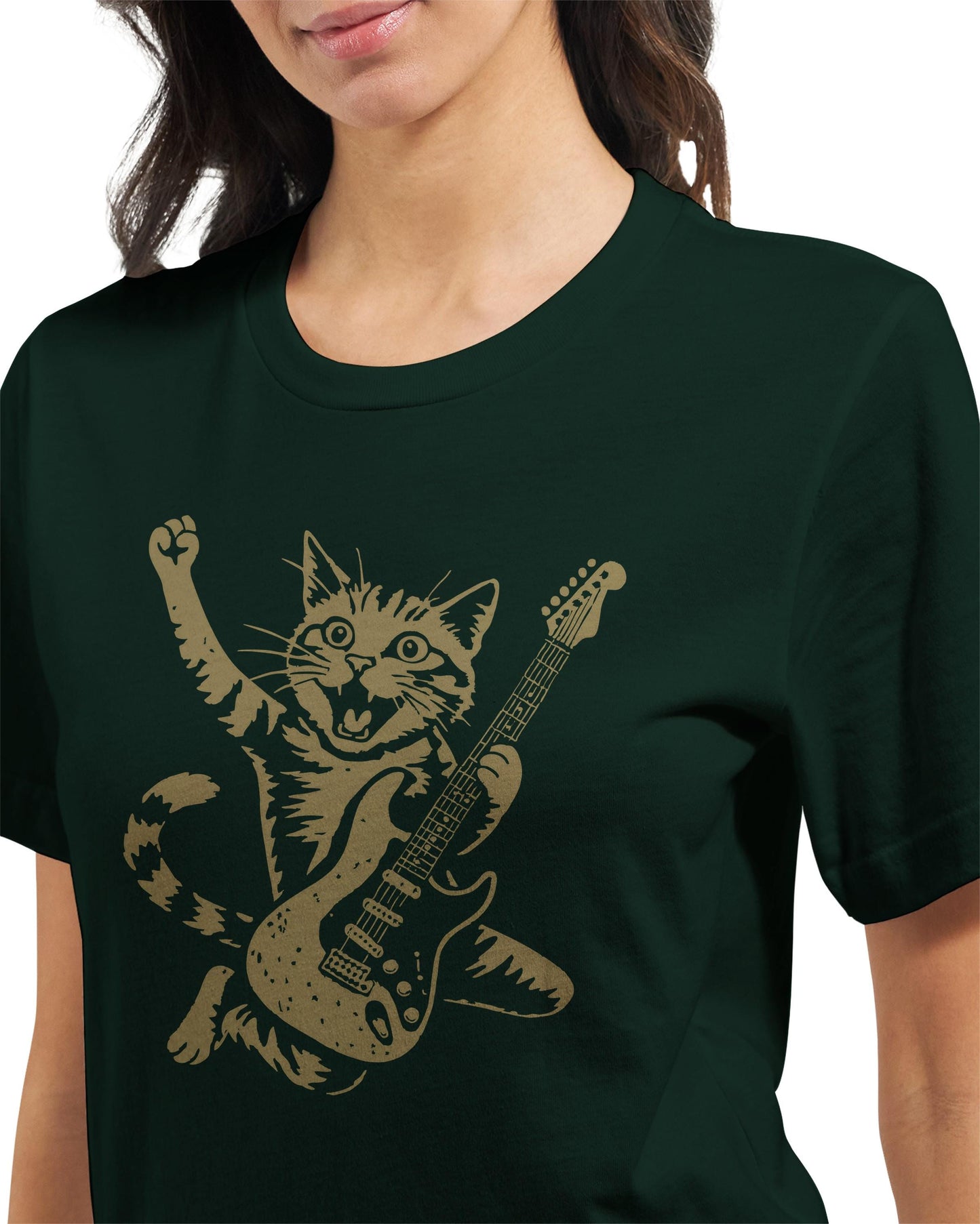 Cat Playing Guitar T-Shirt