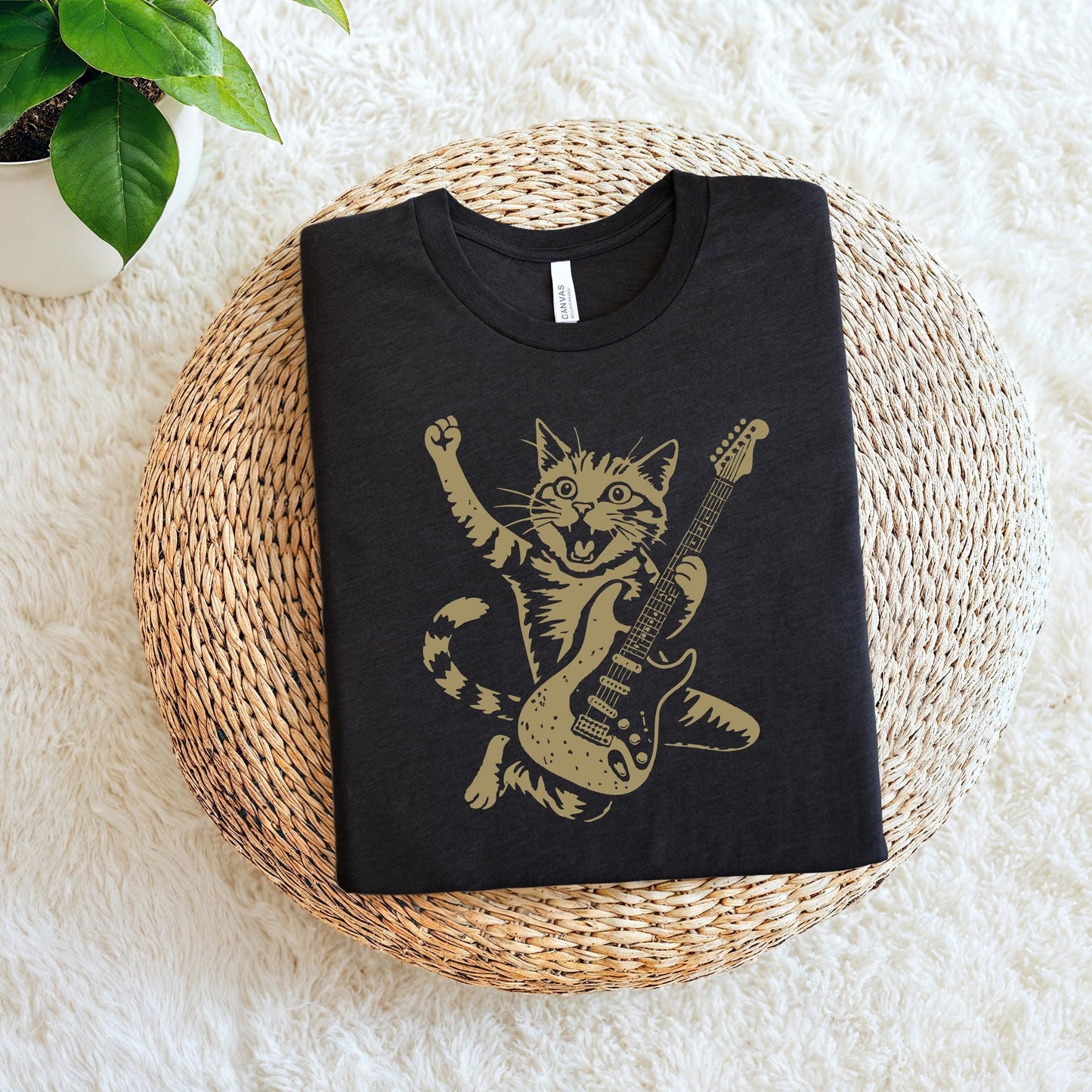Cat Playing Guitar T-Shirt