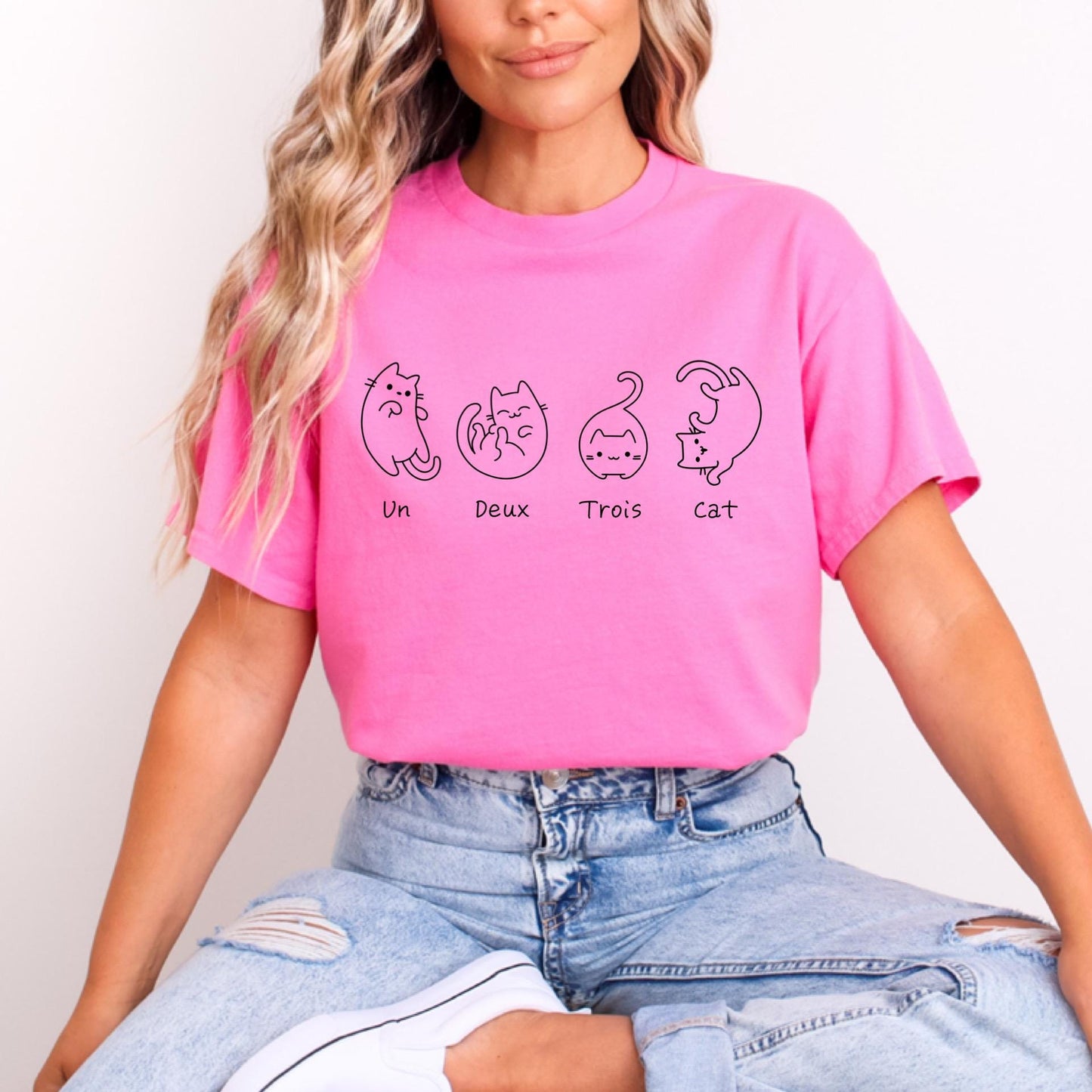 Un Deux Trois Cat Tee New
