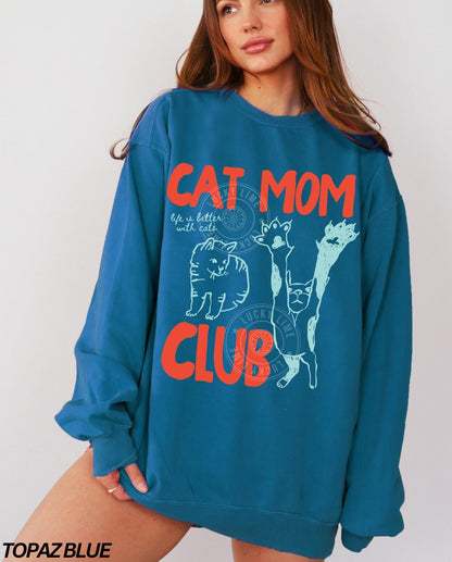 Retro Cat Mom Sweatshirt
