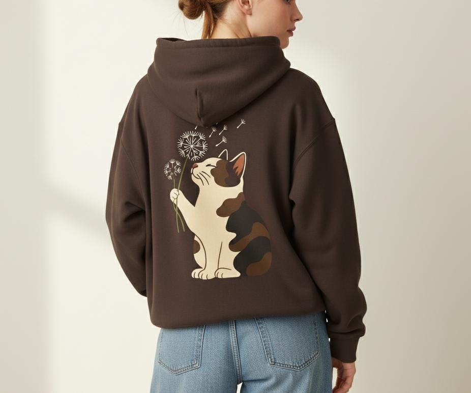 Calico Cat Dandelion Hoodie