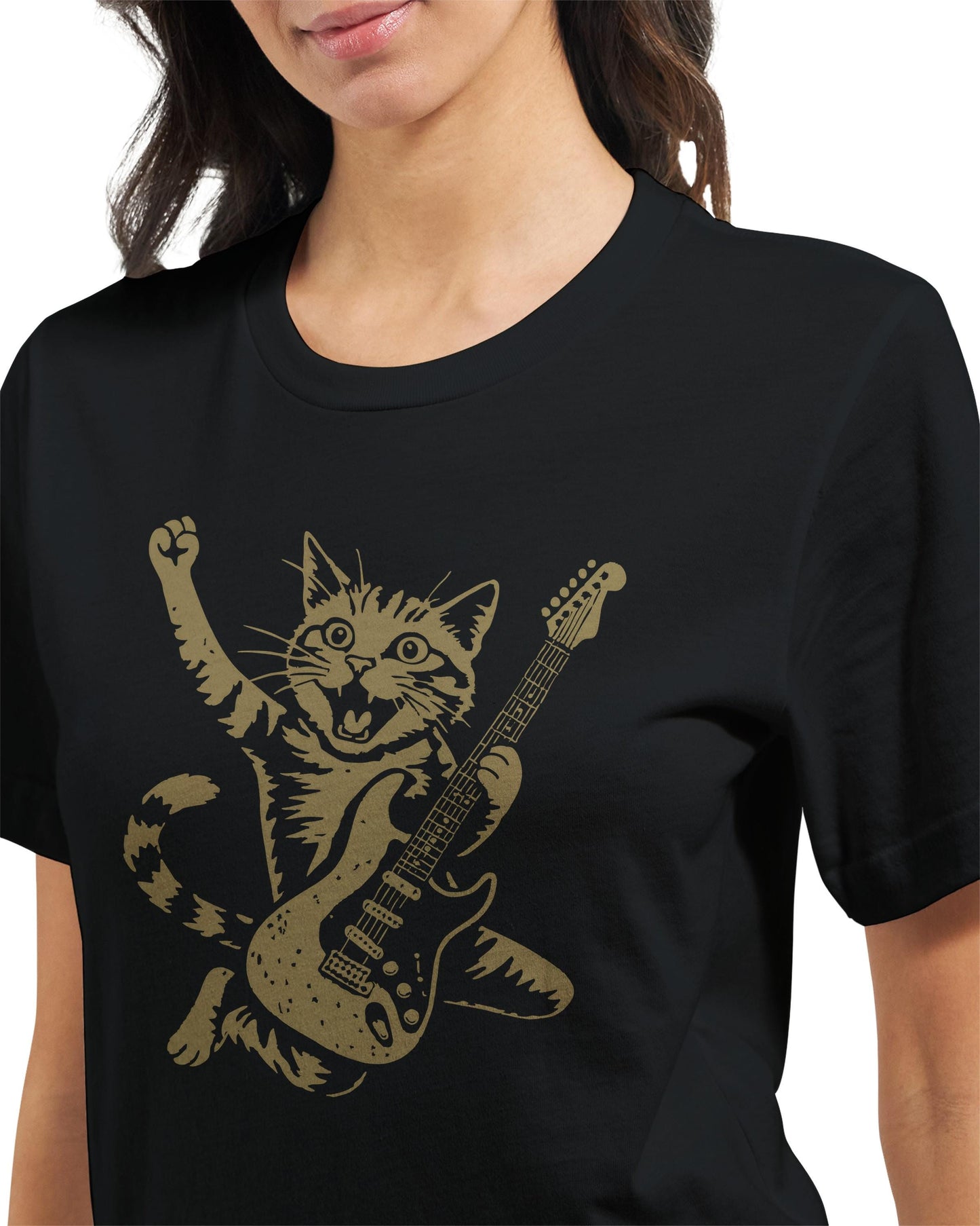 Cat Playing Guitar T-Shirt