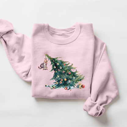 Christmas Cat Lover Sweatshirt