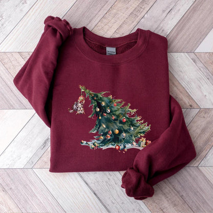 Christmas Cat Lover Sweatshirt