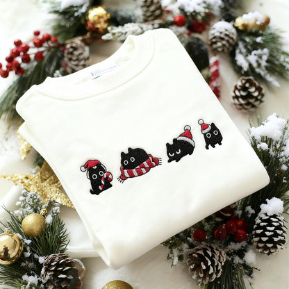 Christmas Cute Black Cat Sweater