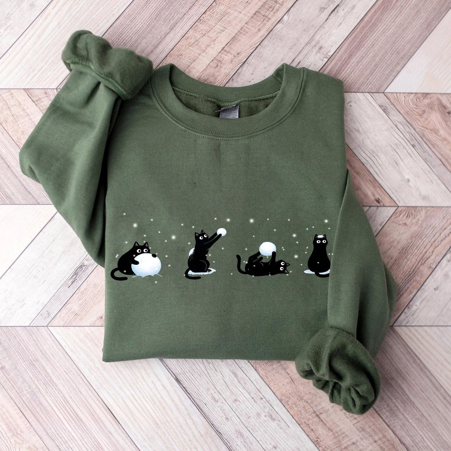 Black Cats & Snowballs Sweater