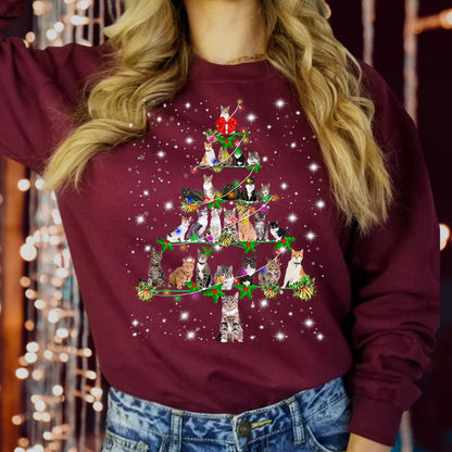 Christmas Tree Cat Sweater V2