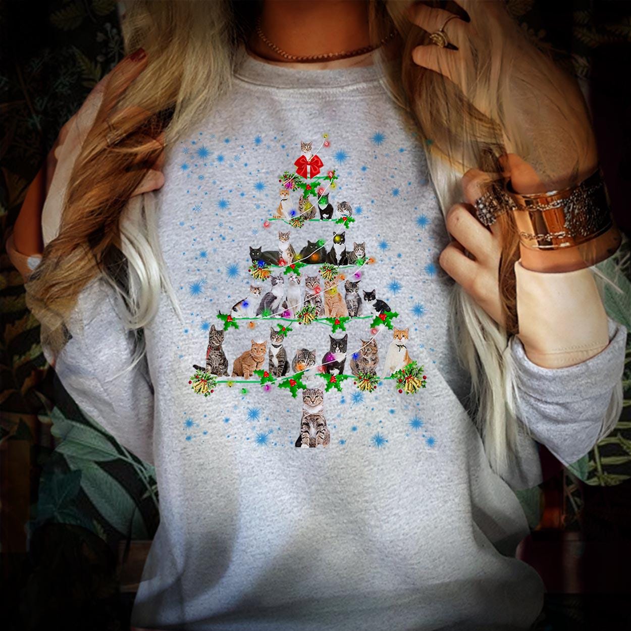 Christmas Tree Cat Sweater V2