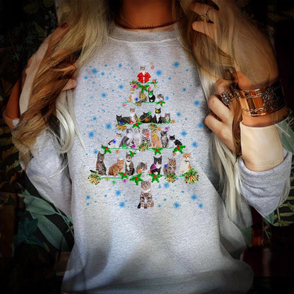 Christmas Tree Cat Sweater V2