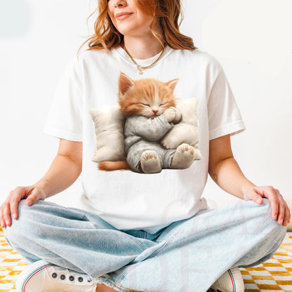 Sleeping Kitten Graphic T-Shirt