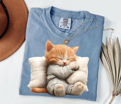 Sleeping Kitten Graphic T-Shirt