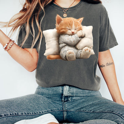 Sleeping Kitten Graphic T-Shirt